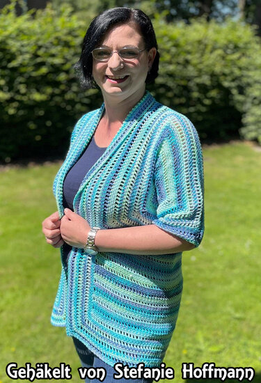 Häkelanleitung Hexagonjacke / Jacke / Cardigan Eliza