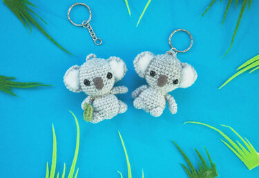 Kenny The Koala Key Chain Amigurumi Crochet Pattern