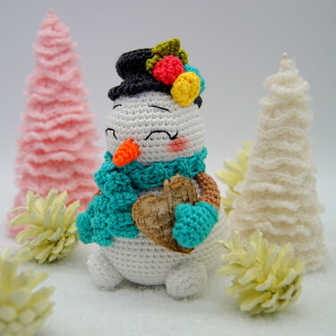 Häkelanleitung Schneemann