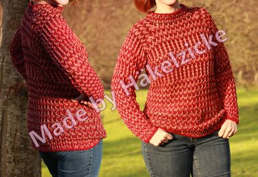 Anleitung Häkelpulli Grannyosa * ein Muster-viele Varianten * RVO S-XXL - Häkeln