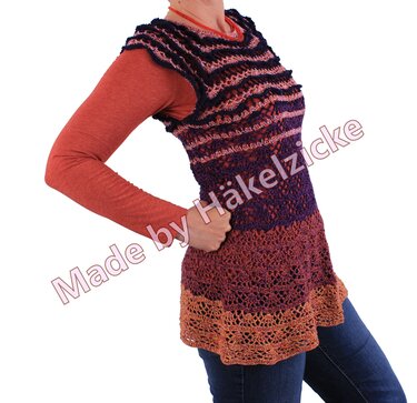 Häkeltop / Tunika Jütra *** 1 Anleitung - 2 Versionen *** mit süßen Rüschen - Häkeln