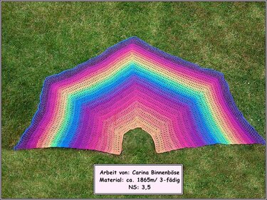 Häkelanleitung Tuch "Sonnenuntergang" - Größe beliebig