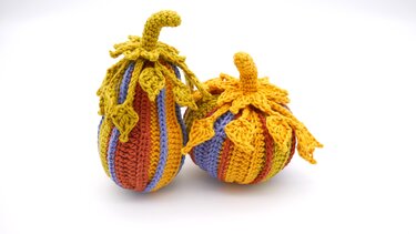 Häkelanleitung bunte Kürbisse
