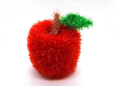 Kleiner Badeschwamm Duschschwamm Apfel - super einfach - Häkeln