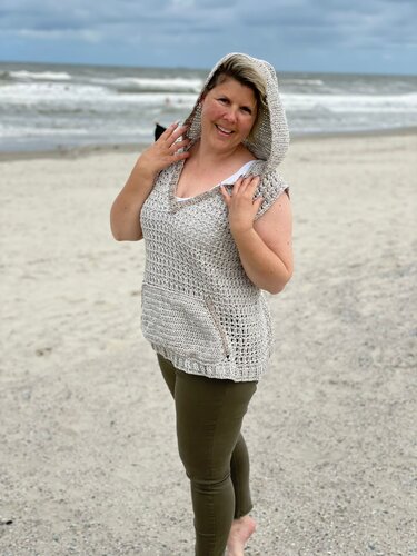 Häkelanleitung Hoodie/V-Pullover Jacke/Weste Ajana