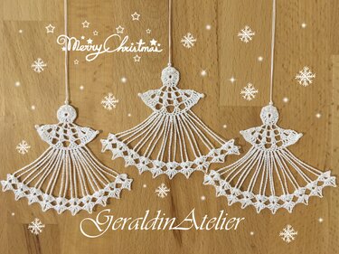 Weihnachtsdeko " Engelchen " Christbaumschmuck Häkelanleitung