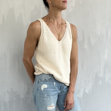 Strickanleitung - Tanktop DESY - Größen 36-42 - NO.202