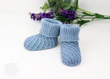 Spiralsocken für Babys/Kinder ohne Ferse (Gr. 50-116, veränderbar) - Häkeln