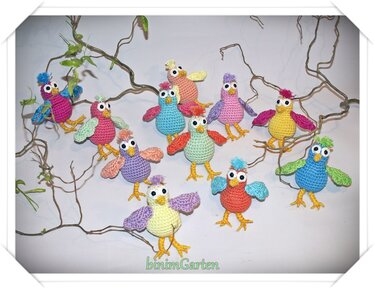 Freche Spatzen - Häkelanleitung