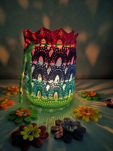 Häkelanleitung Windlicht Lichtblick