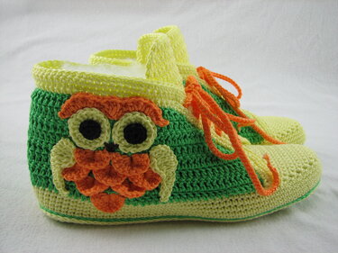 Häkelanleitung Hausschuh "Sneaker Esmarald" - Größe 32 - 47