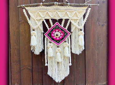 gehäkelte Makramee-Imitation "Pangäa" - Häkeln