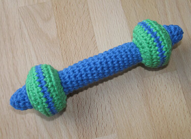 Häkelanleitung Baby-Rassel "Hantel"