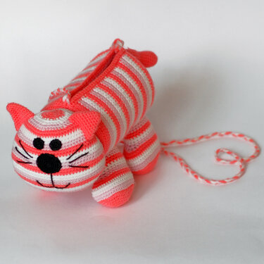 Crochet Pattern for Handbag Pink Cat. Amigurumi cat. For girls and princess