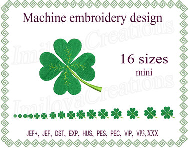Clover Machine embroidery designs 4 sheets