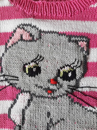 Knitting Tutorial Pullover Cat in 2Sizes