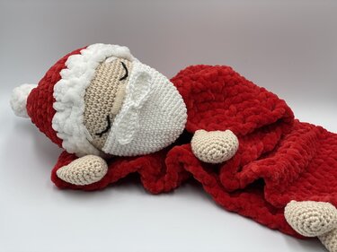 Häkelanleitung - Schnuffeltuch / Schmusetuch Nikolaus / Weihnachtsmann