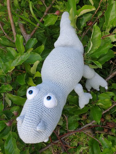 Handpuppe Dino - Häkeln