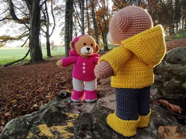 Häkelanleitung Herbstbären Theo und Thea