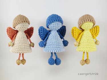 Häkelanleitung - kleine Engel als Anhänger - Schutzengel / Taschenbaumler - Bild 2