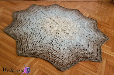 Sternensplitter Decke 10 zackige Sternendecke - Häkeln