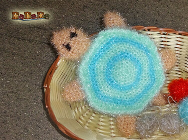 Schwamm große Schildkröte, für Bad und Küche, gehäkelt von Dadade - Häkeln