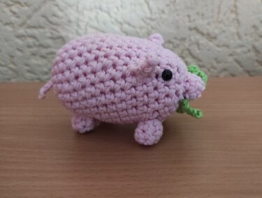Häkelanleitung für ein Schweinchen, Amigurumi - Häkeln