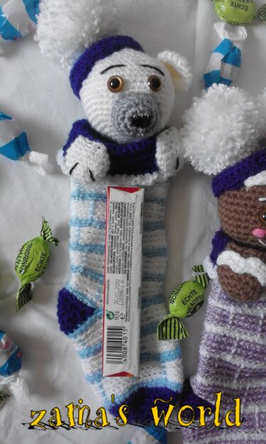 Weihnachtssöckchen Set 1 - Häkeln