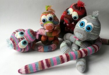 Häkelanleitung Set Schlangen - Elsa, Clara, Emilia, Estelle