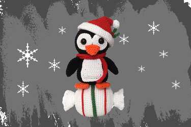 Pinguin - Bonbon Weihnachtsdekoration Häkelanleitung Amigurumi