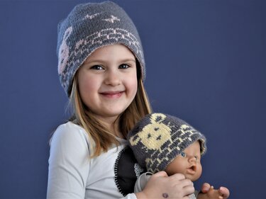 Strickanleitung Wende-Mütze "Freche Maus" - in Doubleface - Stricken