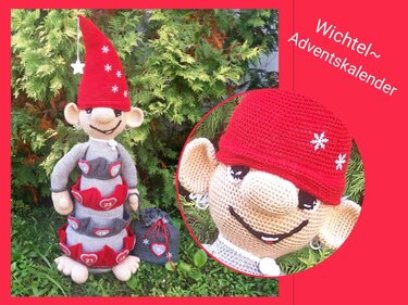 Häkelanleitung / Amigurumi / Adventskalender-Wichtel - Häkeln