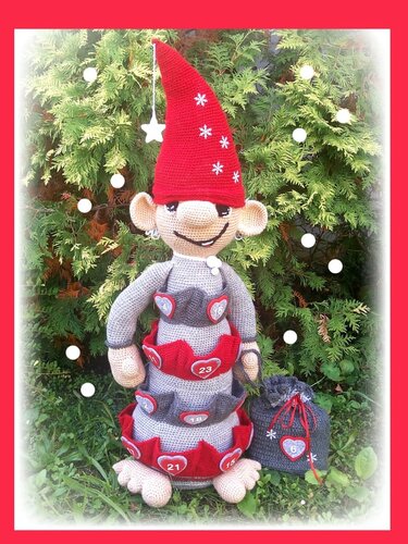 Häkelanleitung / Amigurumi / Adventskalender-Wichtel