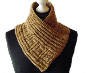 Strickanleitung Schalkragen Halswärmer Rimäscha Strukturmuster