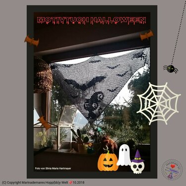 Motivtuch Halloween Katze - Bild 2