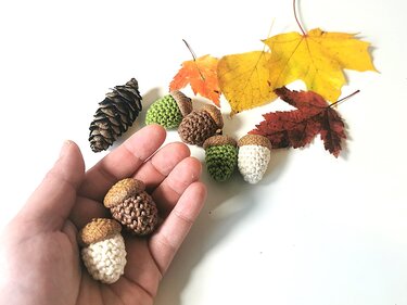 Eicheln häkeln - Herbstdeko