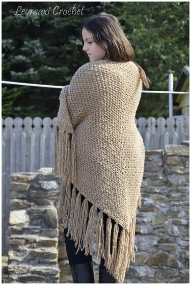 + FANO + XXL Häkeltuch, perfekt für Anfänger, häkeln, Halstuch, Stola