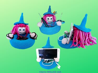 Anleitung Die hilfsbereite Hexe, Nadelkissen/Handyhalter/Aufbewahrung für Kleinigkeiten - Bild 2