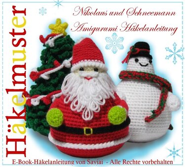 Santa Claus, Snowman and Christmas Tree, Amigurumi crochet patterns