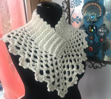 schneller, warmer Kragen aus dicker Wolle - Häkeln