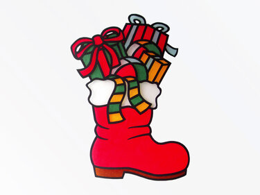 Fensterbild – Nikolausstiefel – Bastelvorlagen mit Anleitung - Basteln