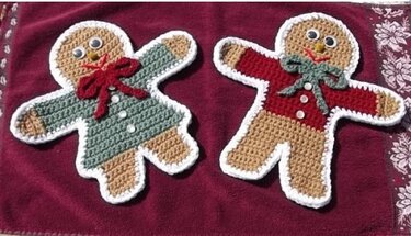 Gingerbread Cookie Potholders Pdf Pattern - Crochet