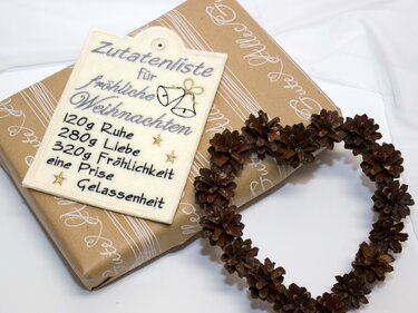 Stickdatei fröhliche Weihnachten ITH Schild - Sticken