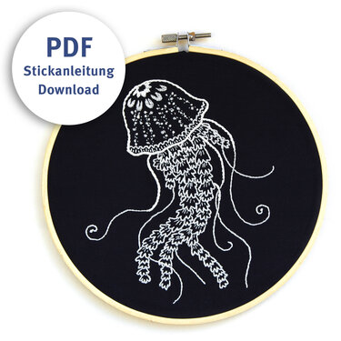 Embroidery Pattern Jellyfish