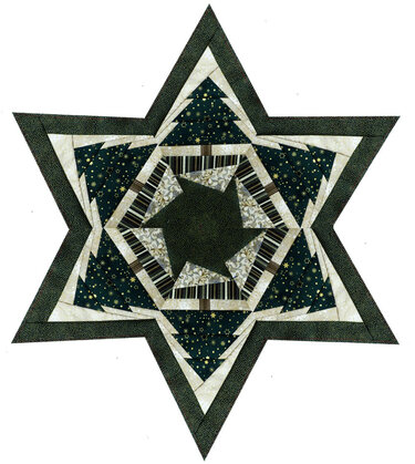 Schnitt für einen Weihnachtsstern - Paper Piecing - Nähen