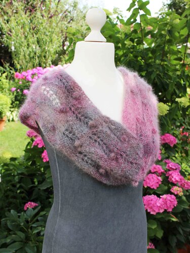 Cowl "Lily", knitting pattern, quick and easy