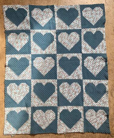 c2c Herzdecke - Häkelanleitung für wundervolle Motivdecken