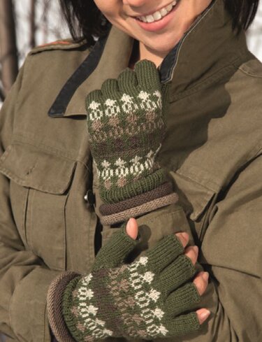 Handschuhe "Grüner Daumen" stricken