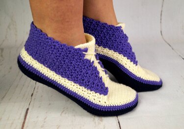 Häkelanleitung Turnschuhe, Hausschuhe (Gr. 35-42) für jede Jahreszeit!