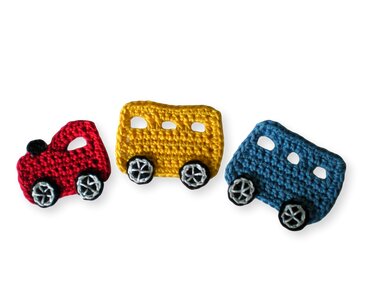 Applikation Eisenbahn - Häkeln